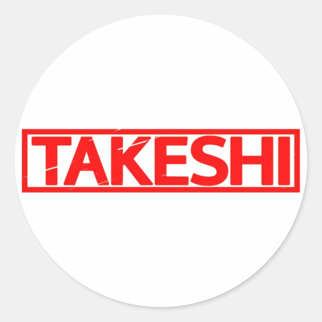 Takeshi Stamp Classic Round Sticker (Front)