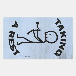 Taking A Rest Rectangular Sticker