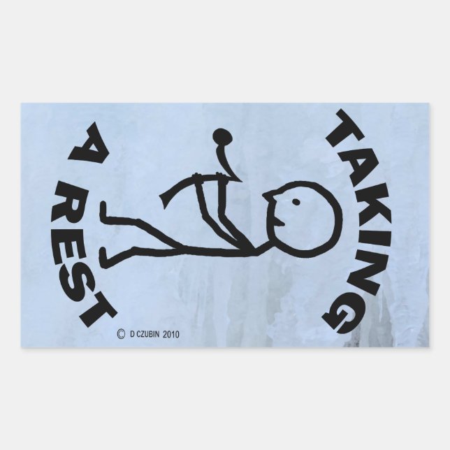 Taking A Rest Rectangular Sticker (Front)