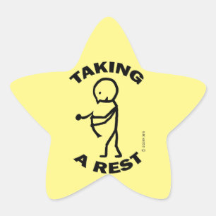 Taking A Rest Star Sticker