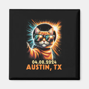 Taking A Selfie Total Solar Eclipse 2024 Austin Te Magnet