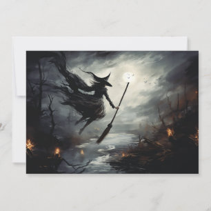 Taking Flight, Witches Halloween Holiday Card