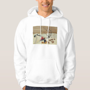 Taking Hay to the Sheep by Tractor Hoodie