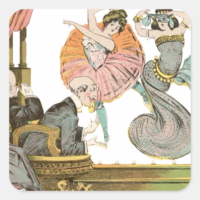 Taking in the sights. square sticker (Front)