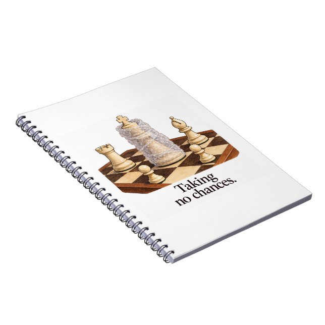 Taking No Chances Funny Chess King Notebook (Right Side)