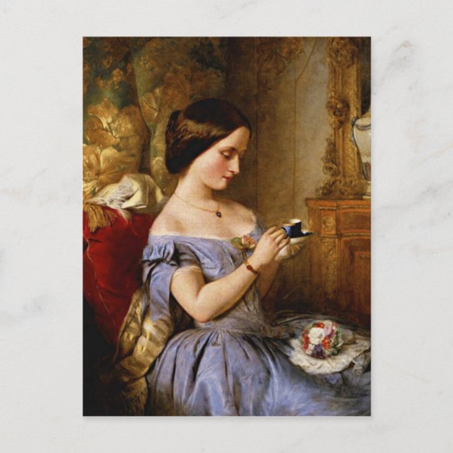 Taking Tea in the Drawing Room Postcard (Front)