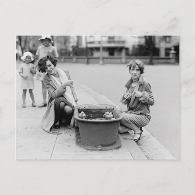 Taking The Ducks Out For A Swim Postcard (Front)