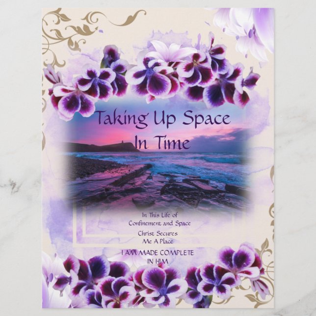 Taking Up Space in Time Personalised Paper (Front)