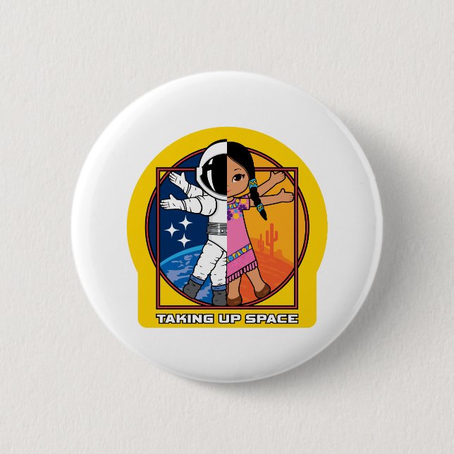 Taking Up Space Logo 6 Cm Round Badge (Front)