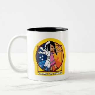 Taking Up Space Logo Two-Tone Coffee Mug