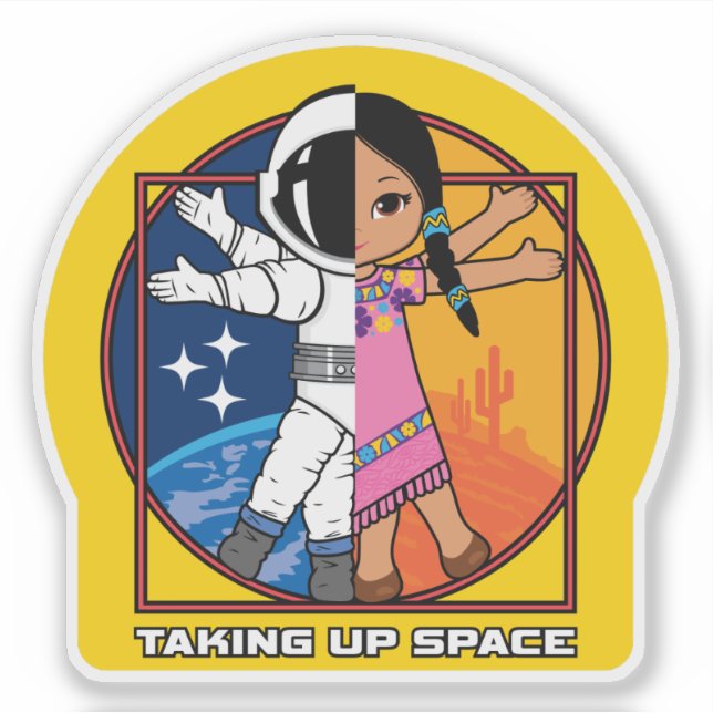 Taking Up Space Logo Vinyl Sticker (Front)