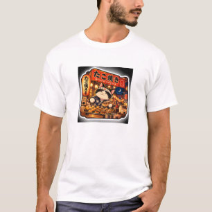 Takoyaki Stand Cat T-Shirt Japanese Festival Art