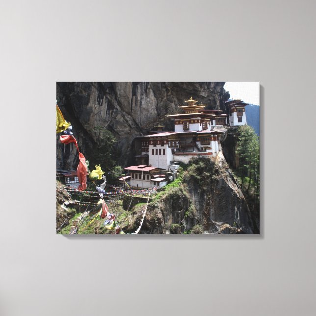 taktsang flags canvas print (Front)