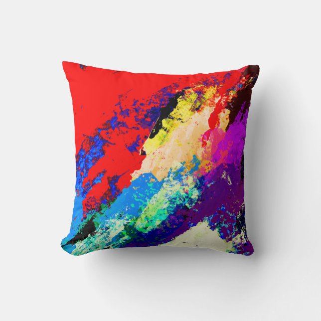 TAKUROMAN「Storm」Red Cushion (Front)