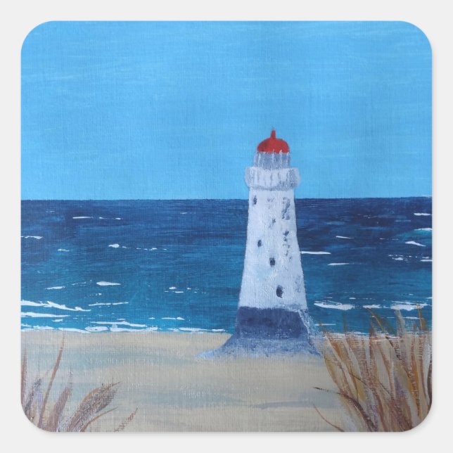 Talacre Lighthouse   Square Sticker (Front)