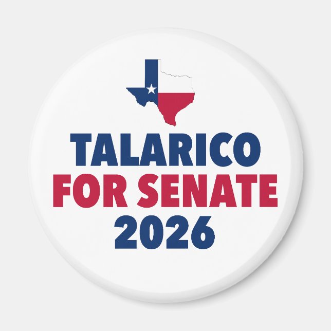 Talarico for Senate 2026 Election Texas Magnet (Front)