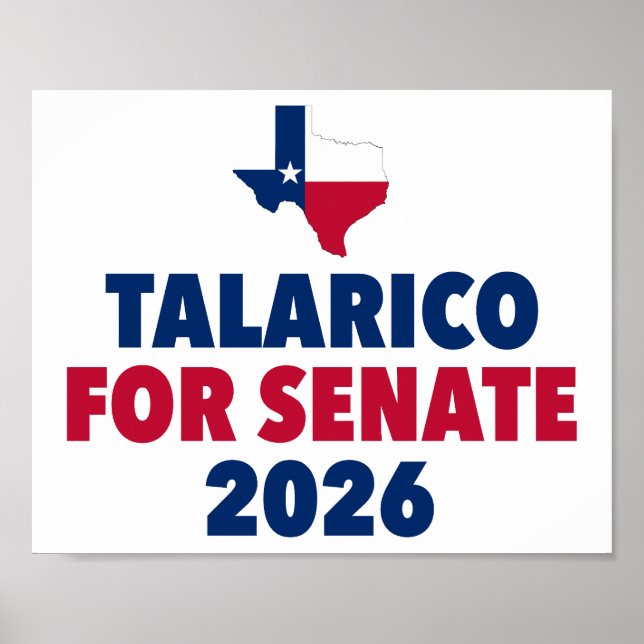 Talarico for Senate 2026 Election Texas Poster (Front)