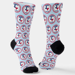 Talarico for Texas Red White Blue Election Socks