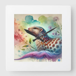 Talarurus in Watercolor 130724AREF111 - Watercolor Square Wall Clock