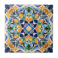 Talavera azulejo blue tile favours vintage Mexica
