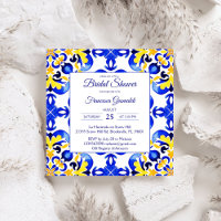 Talavera azulejo blue tiles Mexican bridal shower