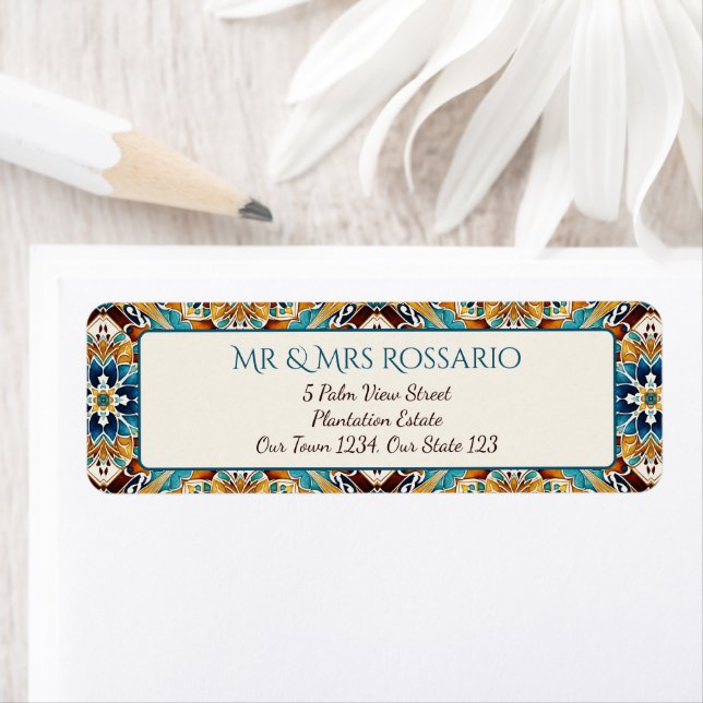 Talavera azulejo tile vintage Mexican wedding (Insitu)