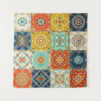 Talavera, Azulejos, Turkish mosaic wallpaper. Tapestry
