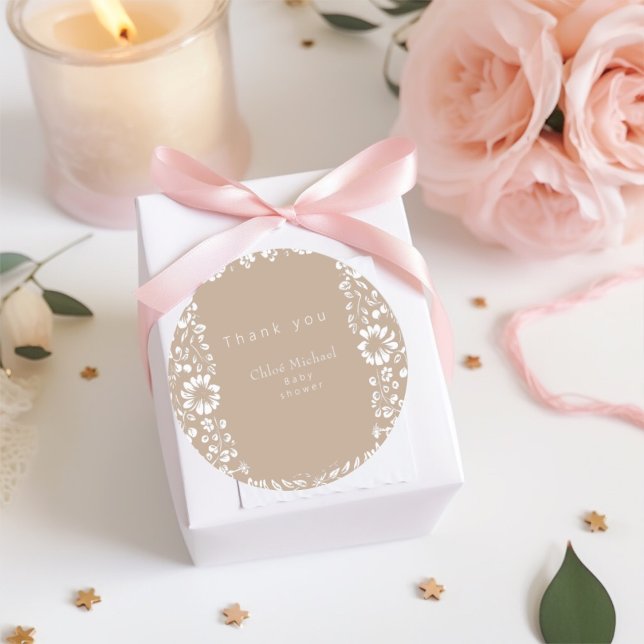  Talavera baby shower  Classic Round Sticker (Creator Uploaded)