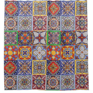Talavera Design-1 Shower Curtain