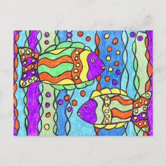 Talavera Fish Postcard