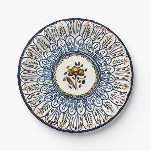 Talavera Flower Center Paper Plate
