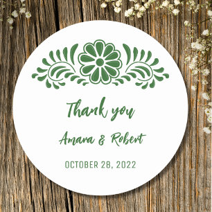 TALAVERA FLOWER CLASSIC ROUND STICKER