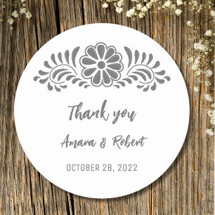 TALAVERA FLOWER CLASSIC ROUND STICKER