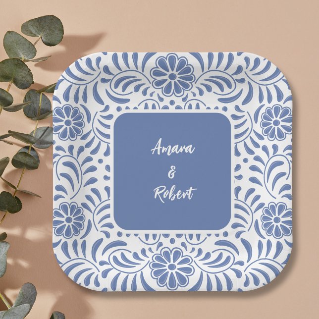 TALAVERA FLOWER PAPER PLATE (Creator Uploaded)