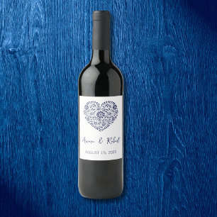 Talavera heart  wine label