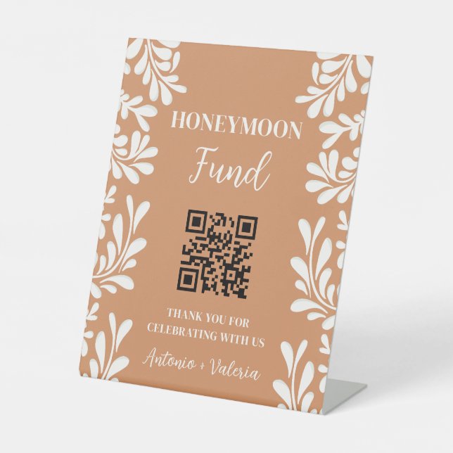 Talavera Honeymoon Fund Wedding Sign (Front)