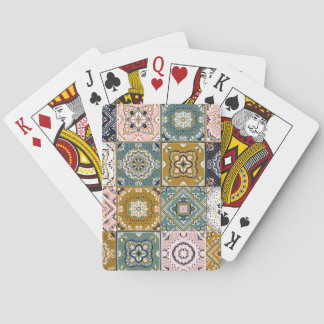 Talavera Indian: Patchwork, Ethnic Mosaic. Playing Cards