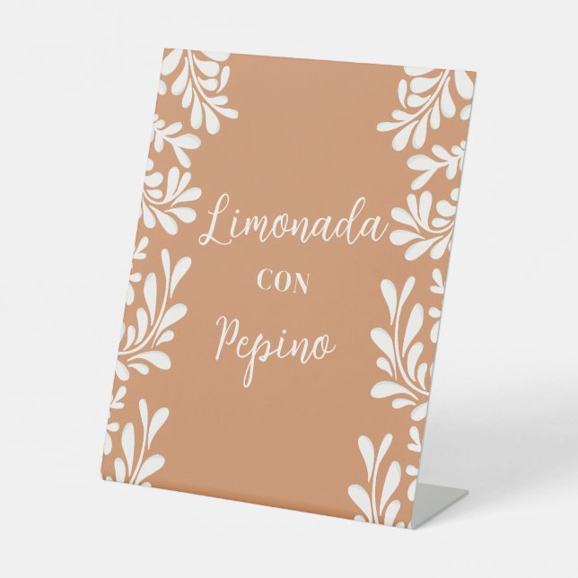 Talavera Mexican Wedding Drink Label Sign (Front)