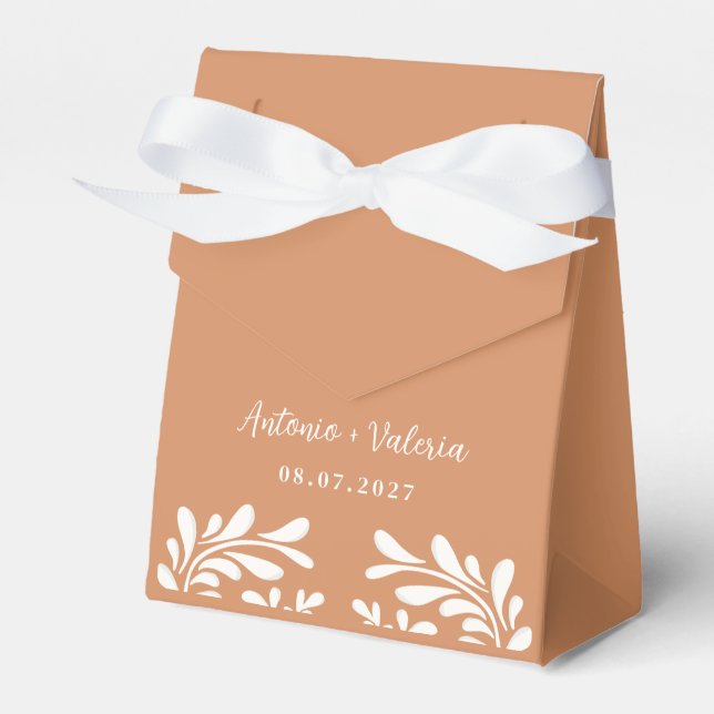 Talavera Mexican Wedding Fiesta Barro Party Favour Box (Front Side)