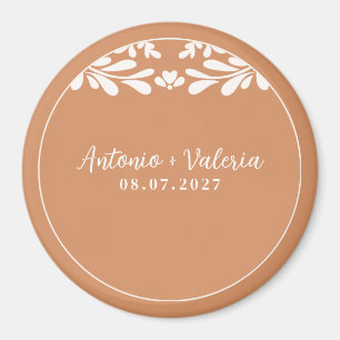 Talavera Mexican Wedding Hacienda Barro Magnet