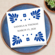 Talavera Mexican Wedding Napkins