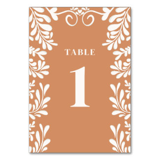 Talavera Mexican Wedding Table Number Cards