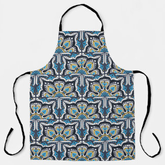 Talavera pattern. Indian patchwork. Azulejos portu Apron