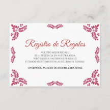 Talavera Red Floral Minimalist Spanish Wedding