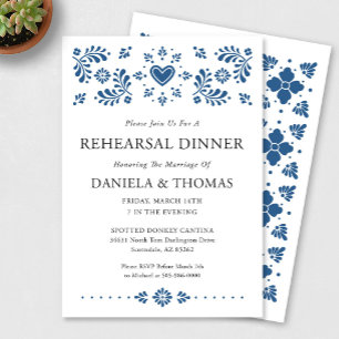 Talavera Style Mexican Rehearsal Dinner Invitation