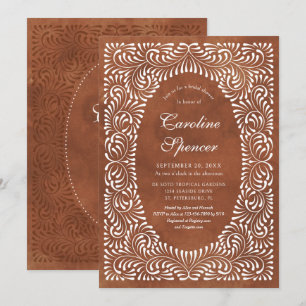 Talavera Terracotta Mexican Bridal Shower Invitation
