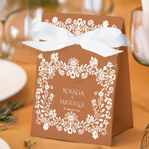 Talavera terracotta Mexican wedding Favour Box