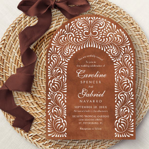 Talavera Terracotta Mexican Wedding Invitation