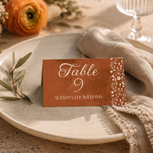 Talavera Terracotta Wedding Place Card