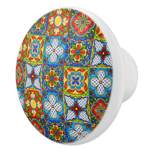 Talavera Tile Ceramic Drawer Knob
